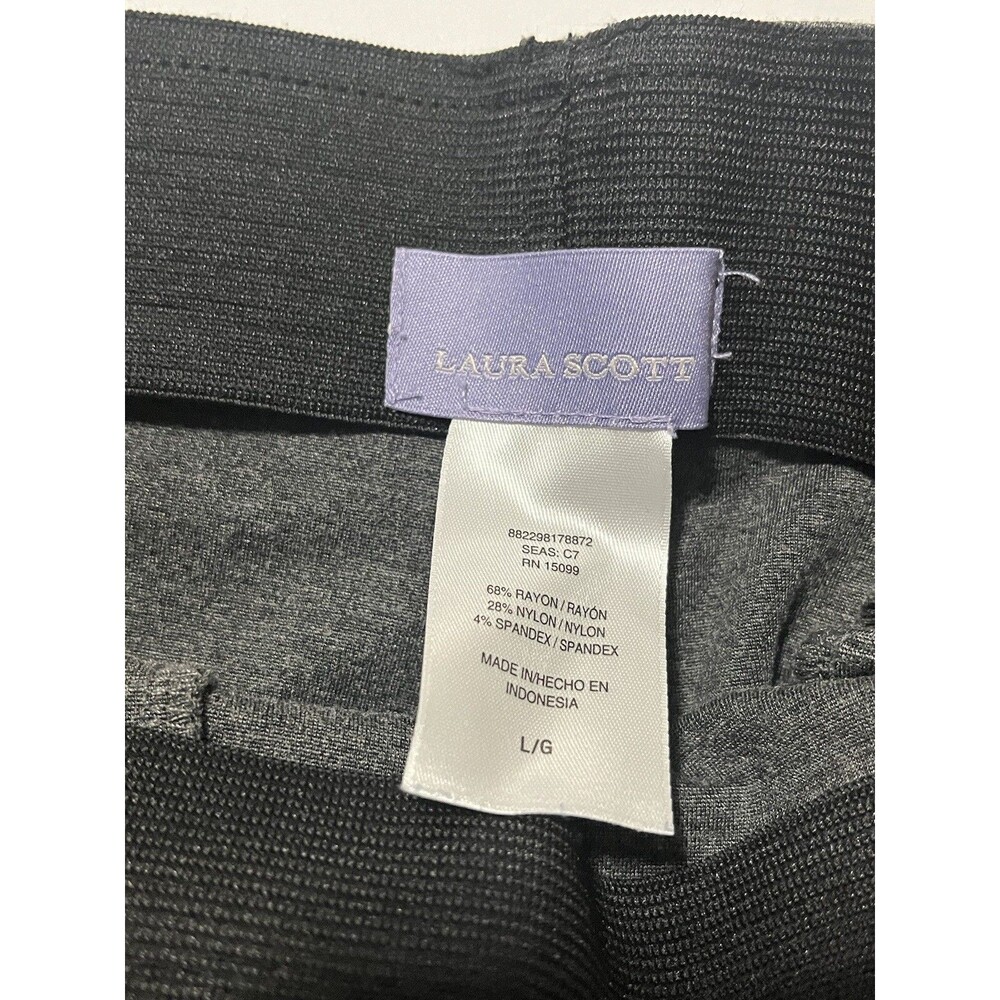 Laura Scott Pants Size Large Gray Spandex